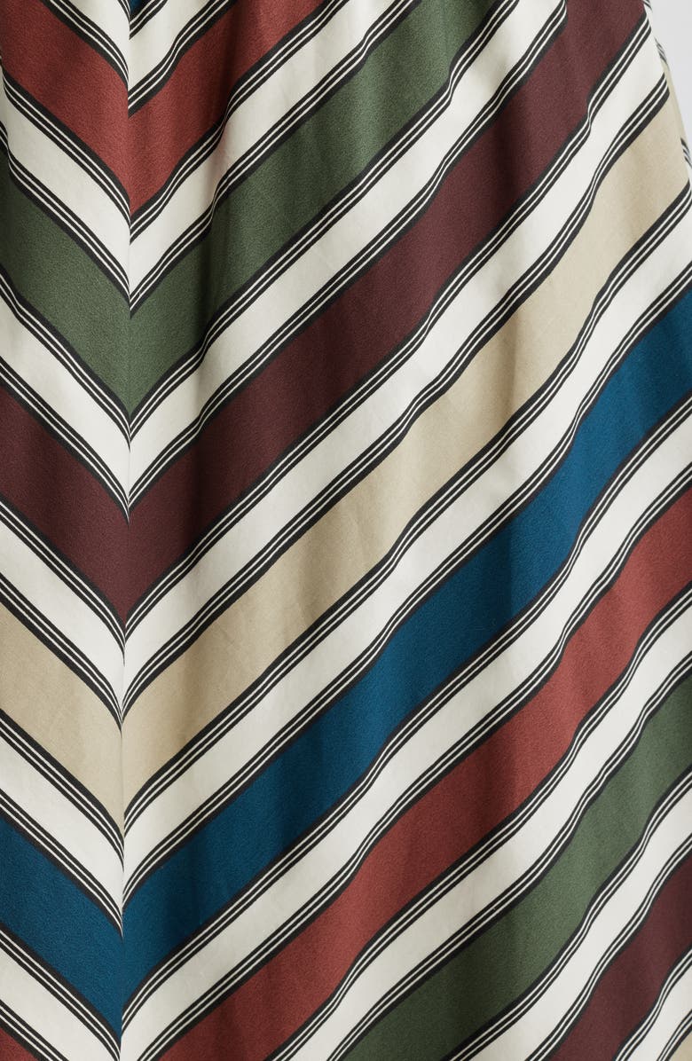 Topshop Stripe Cotton Skirt, Alternate, color, Blue Multi