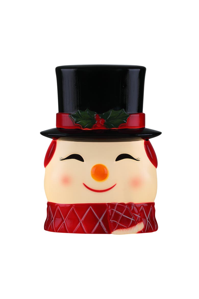 12 in. Blow Mold Lit Tree Topper - Snowman, Alternate, color, Multicolor