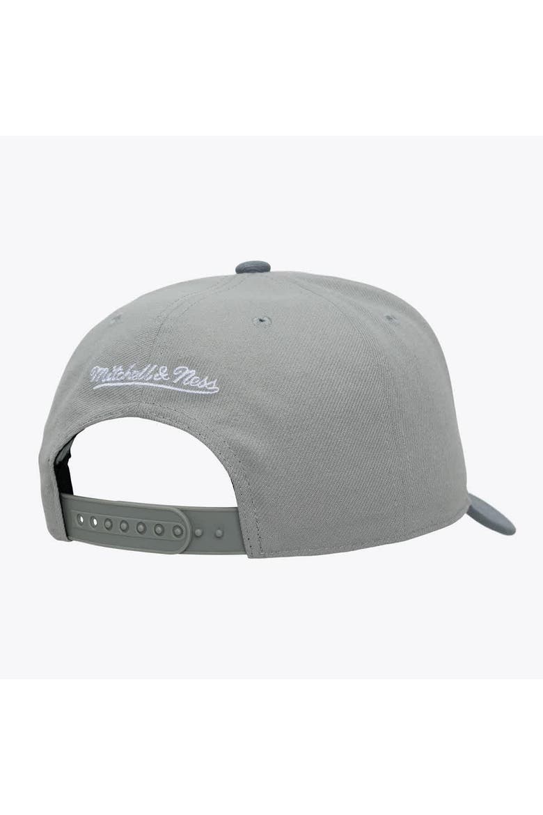 Men's Mitchell & Ness Gray Los Angeles Lakers Thunderstorm Head Coach Pro Crown Snapback Hat, Alternate, color, Gray