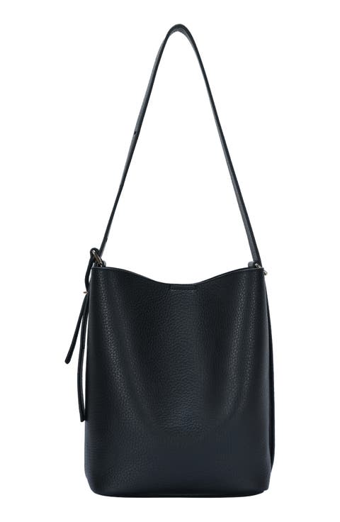 Faux Leather Hobo Bag