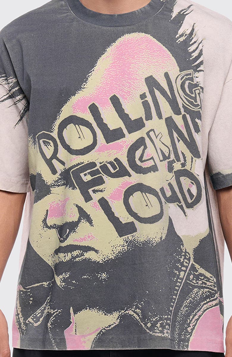 Rolling Loud Punk Riot Relaxed Graphic T-Shirt, Alternate, color, White/Grey
