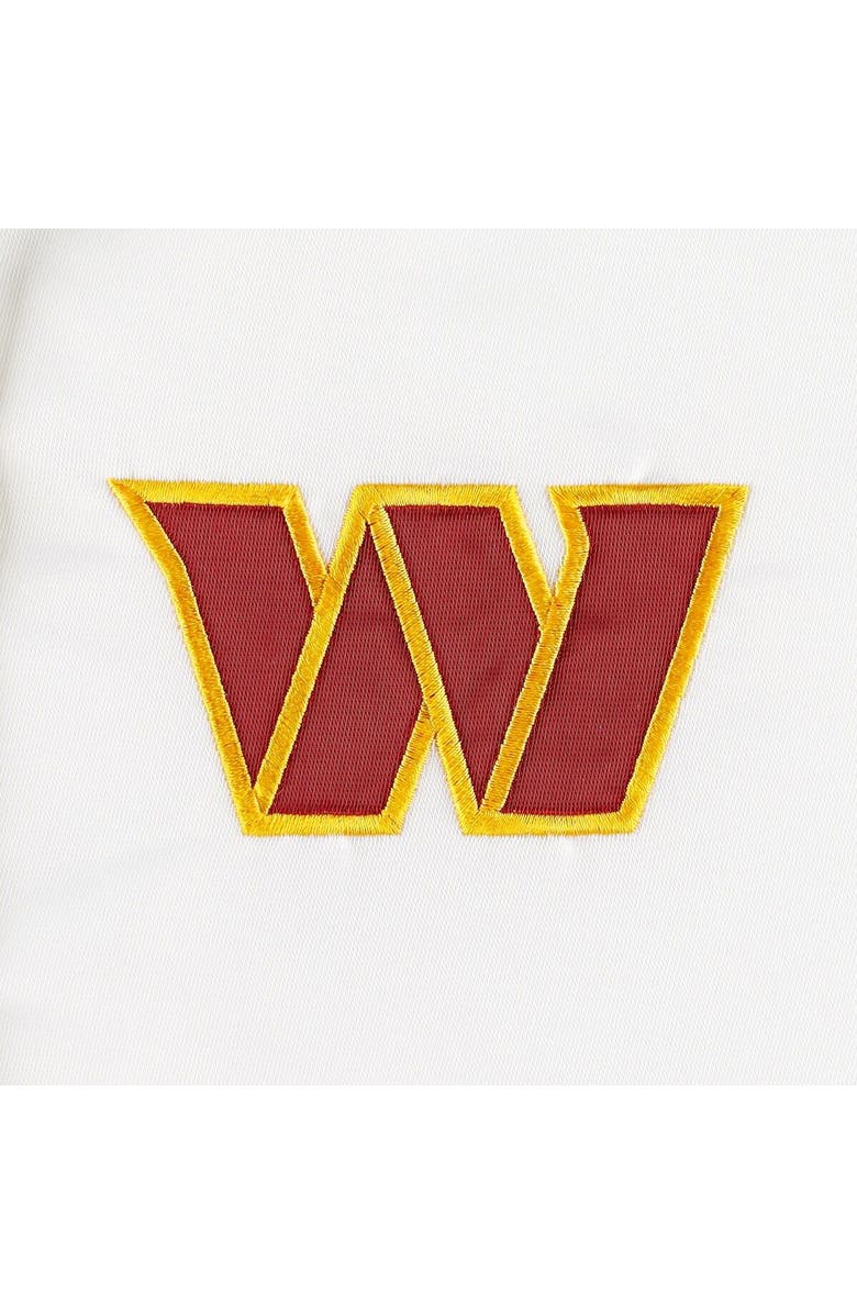 STARTER Women's Starter White Washington Commanders Line Up Satin Full-Snap Varsity Jacket, Alternate, color,