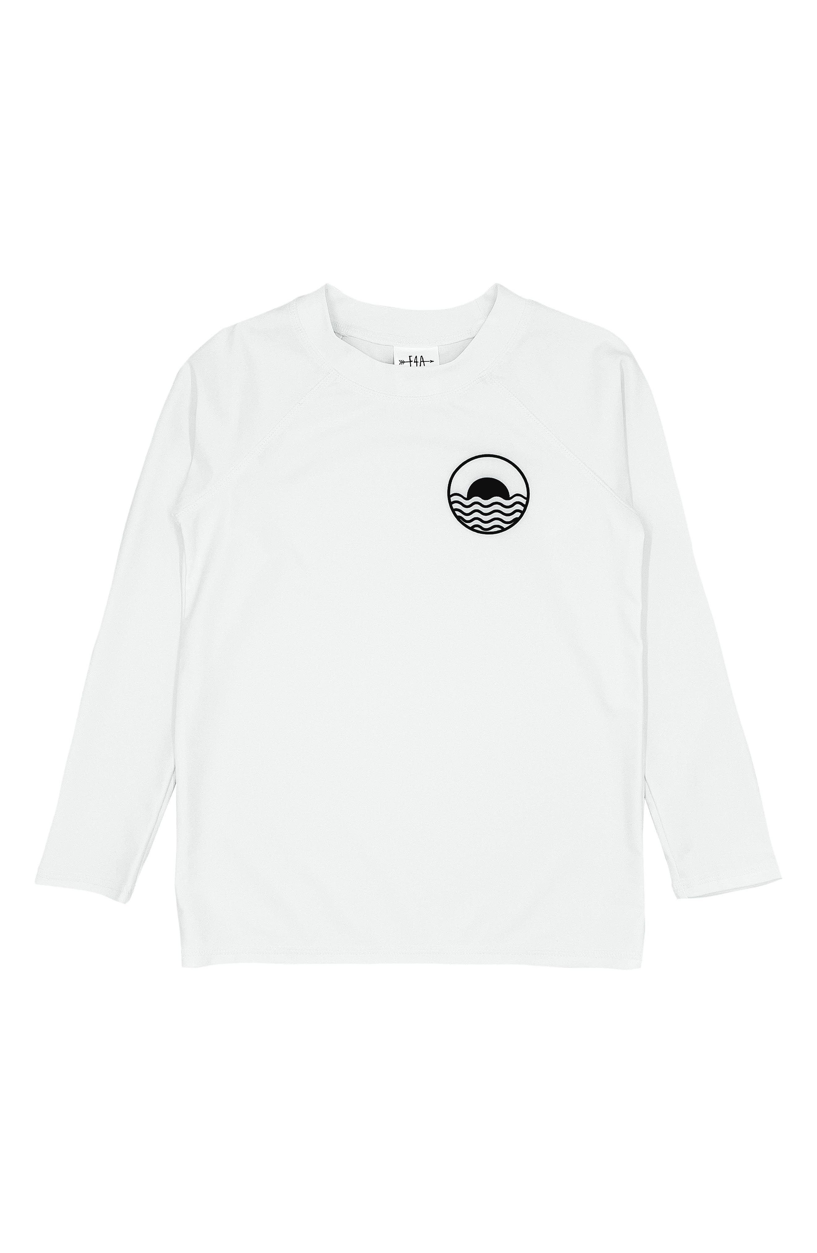 Feather 4 Arrow Kids' Icon Long Sleeve Rashguard in White 