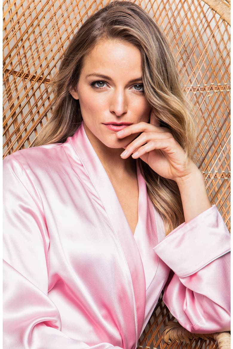 Silk Robe, Alternate, color, PINK