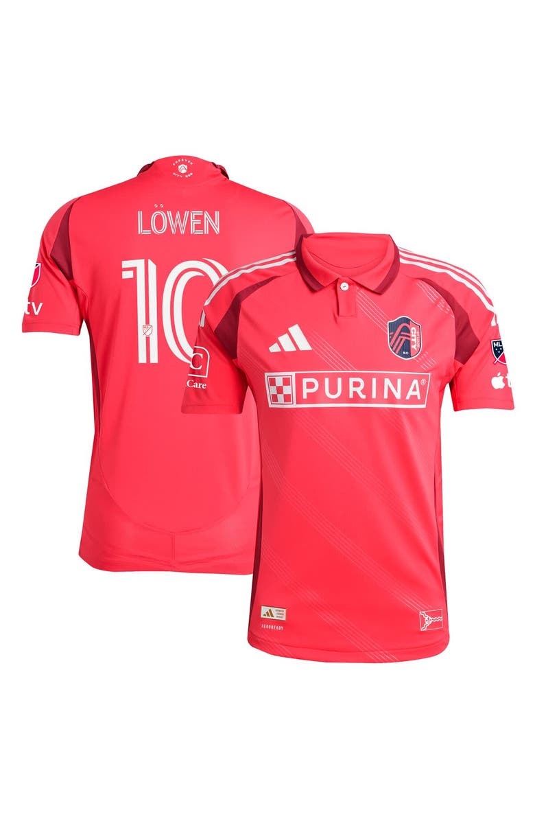 adidas Men's adidas Eduard Löwen Red St. Louis City SC 2025 Forever CITY Red Authentic Player Jersey, Alternate, color, 