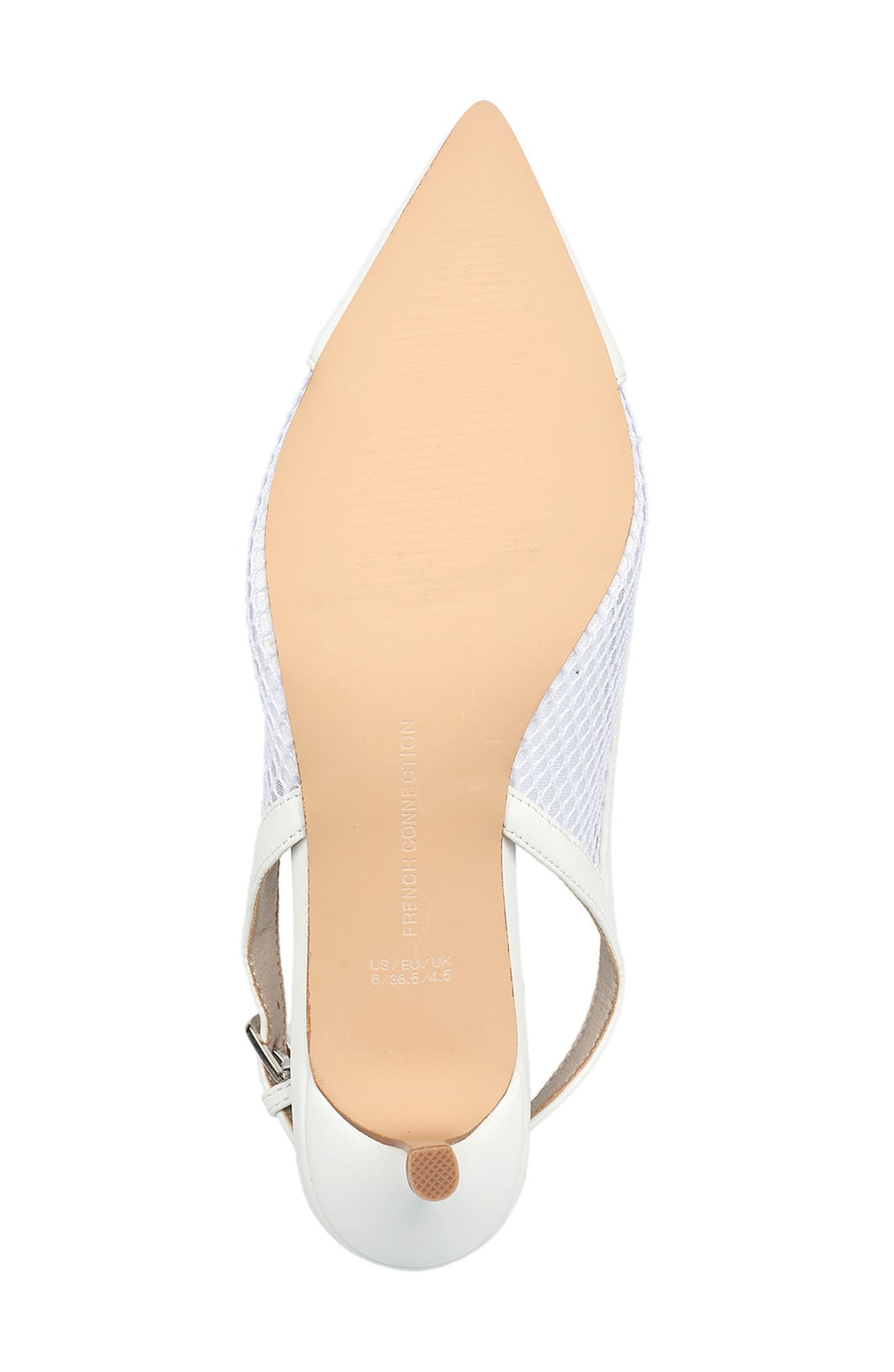 French Connection Sevra Mesh Slingback Pump, Alternate, color, White