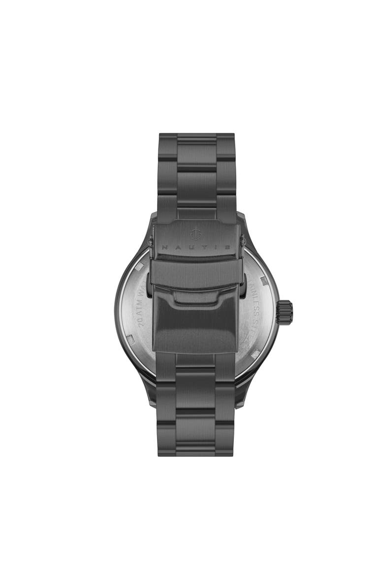 Deacon Bracelet Watch, Alternate, color, Black/Rose Gold