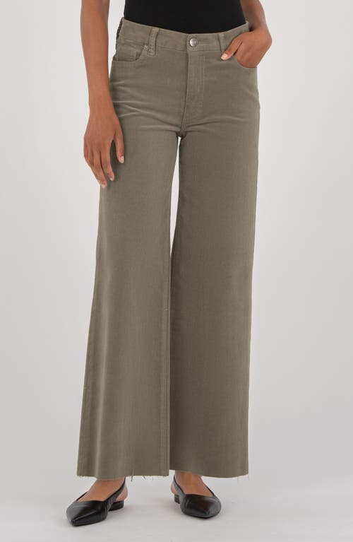 Kut From The Kloth Meg Fab Ab High Waist Wide Leg Jeans In Green