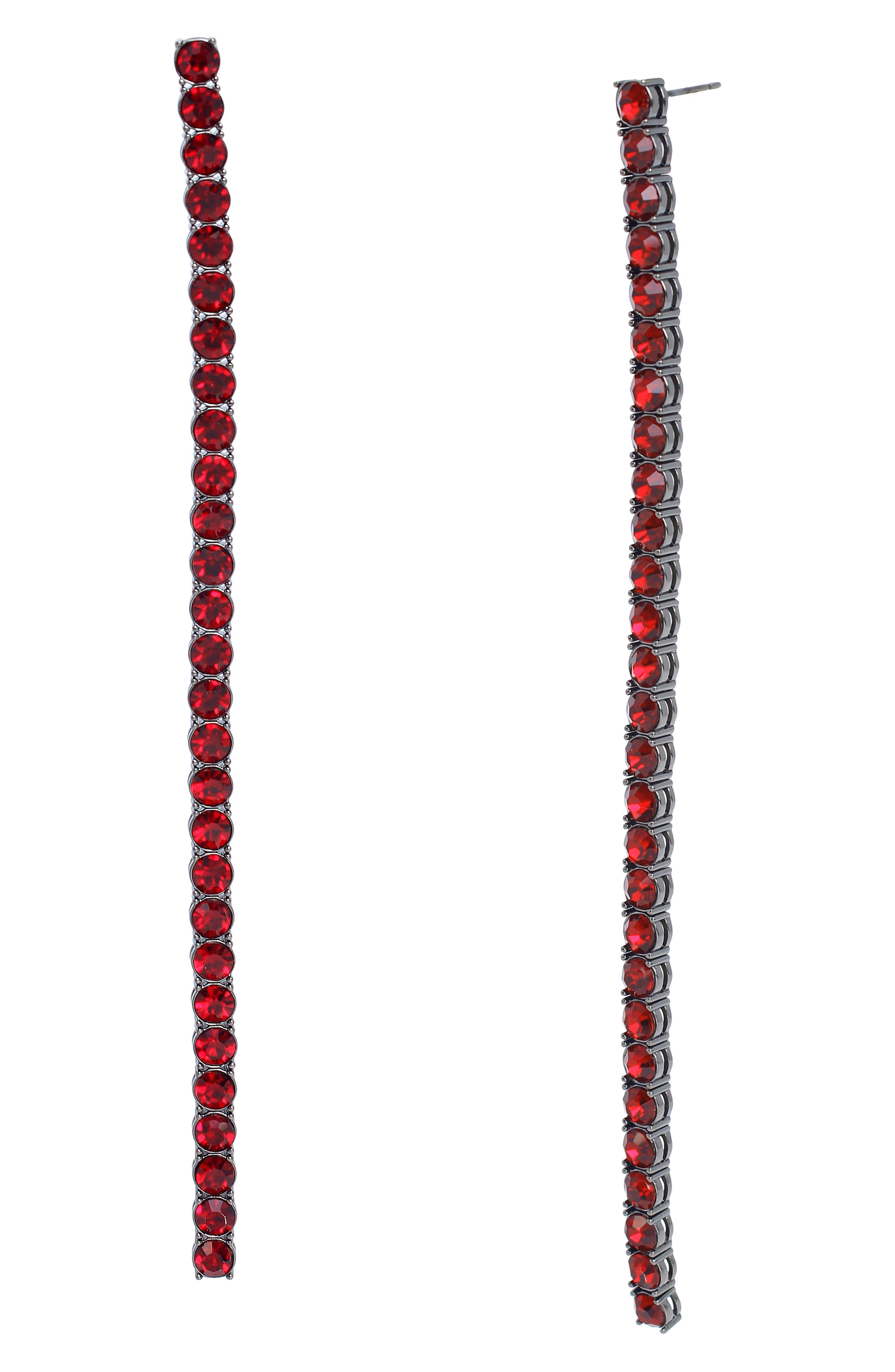 AllSaints Crystal Linear Drop Earrings