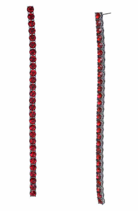 AllSaints Crystal Linear Drop Earrings