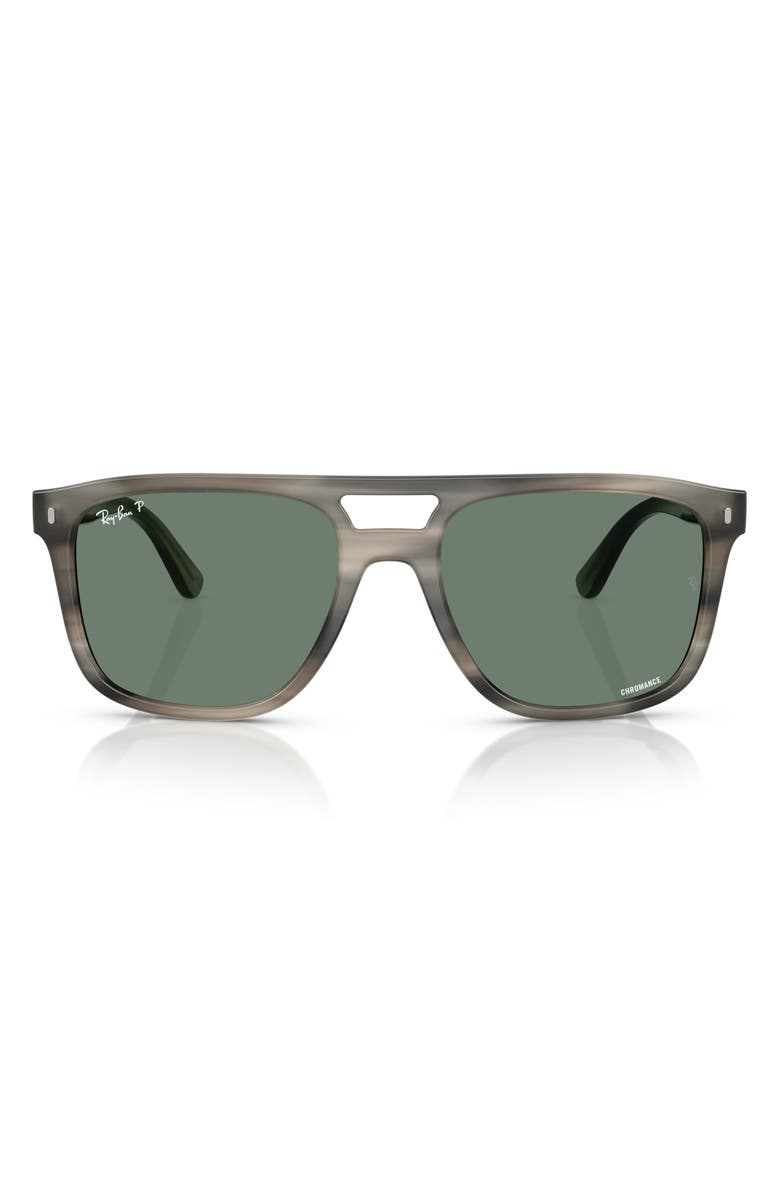 Ray-Ban 58mm Polarized Square Sunglasses, Main, color, Havana Gradient