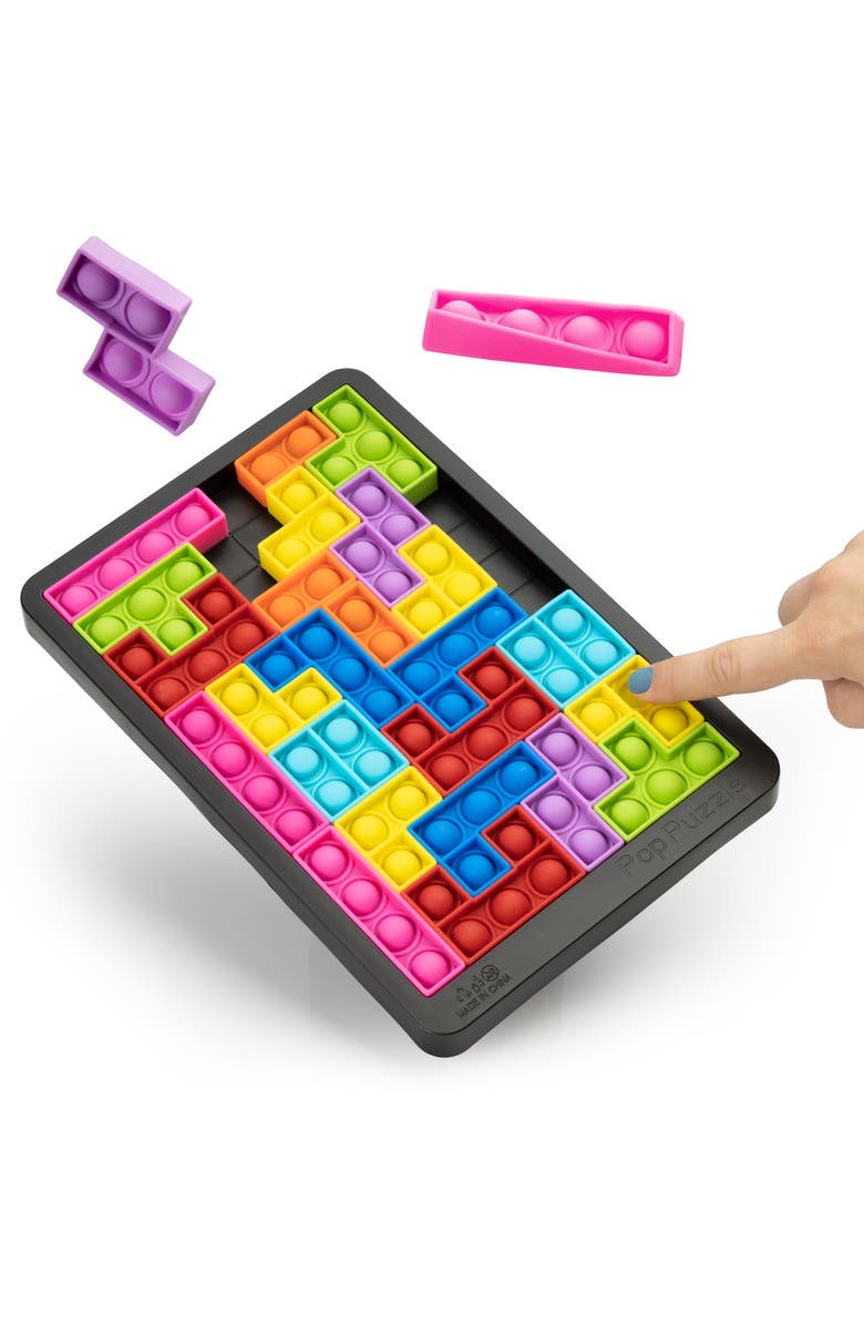Power Your Fun Pop Puzzle Popper Fidget Game - Black, Main, color, Black