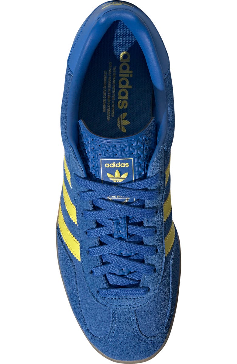 adidas Gazelle Indoor Sneaker, Alternate, color, Blue/Pure Sulfur/Gum