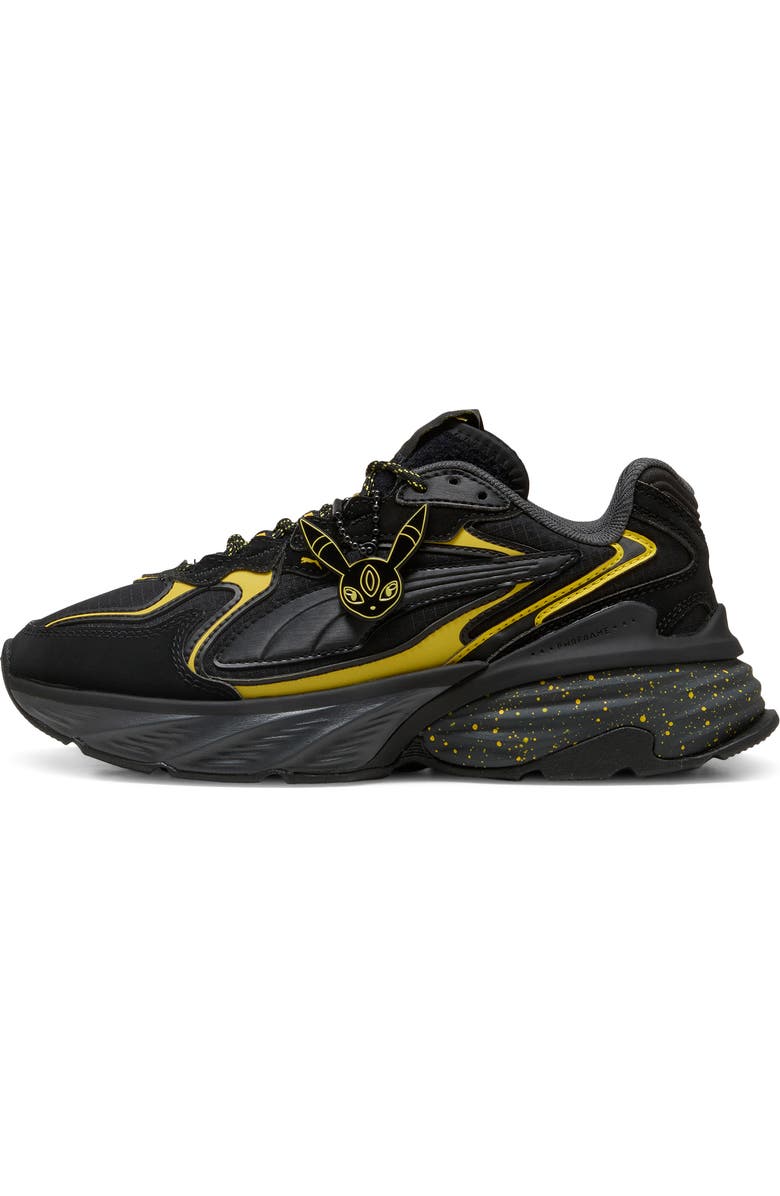 PUMA x POKÉMON Kids' Fade Umbreon Sneaker, Alternate, color, Puma Black/ Energizing Yellow