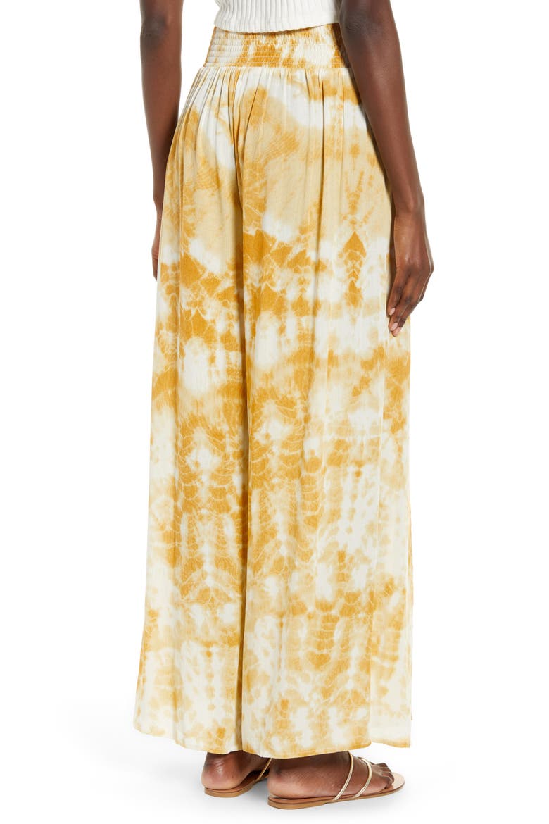 Indio Wide Leg Pants, Alternate, color, GOLD IVORY