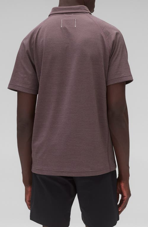 Reigning Champ Solotex® Mesh Tiebreak Polo In Purple