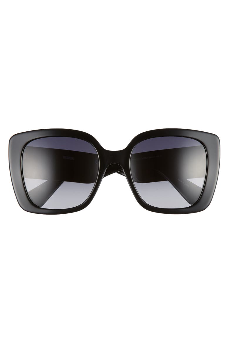 54mm Square Sunglasses, Alternate, color, BLACK