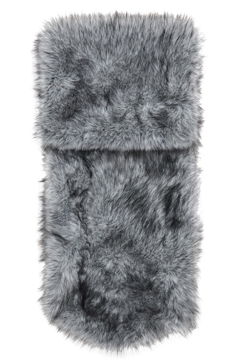 MANGO Selection Faux Fur Scarf, Alternate, color, Gray
