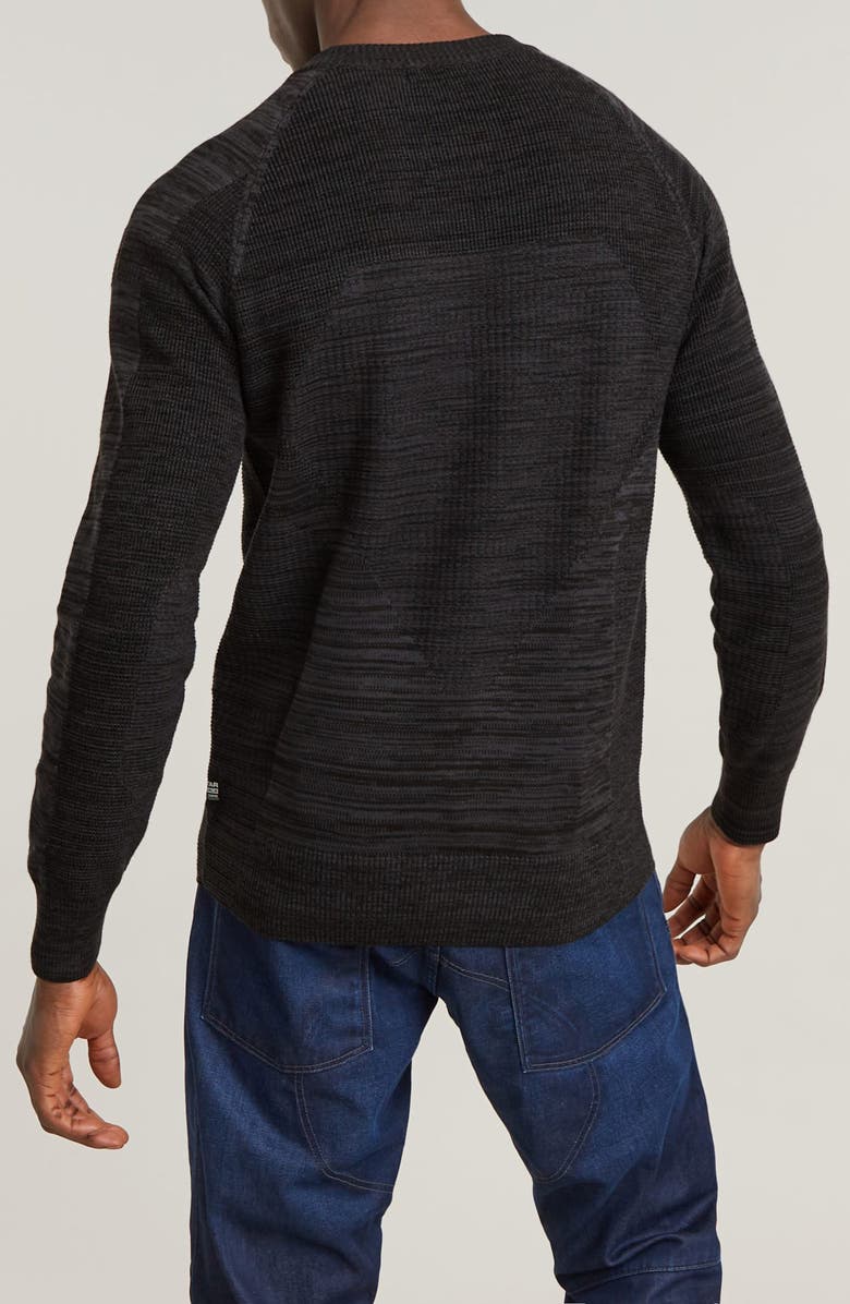 G-STAR 3D Biker Organic Cotton Crewneck Sweater, Alternate, color, 