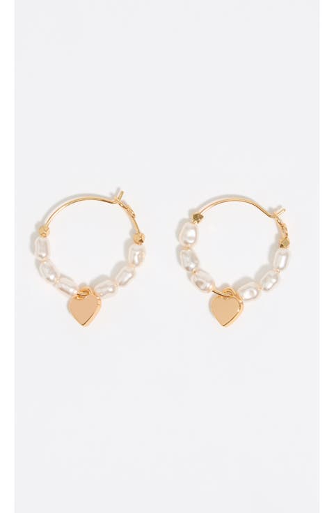 Hoop Heart Earrings