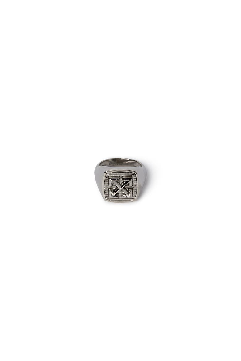 Men's Arrow Textured Ring, Main, color, Silver