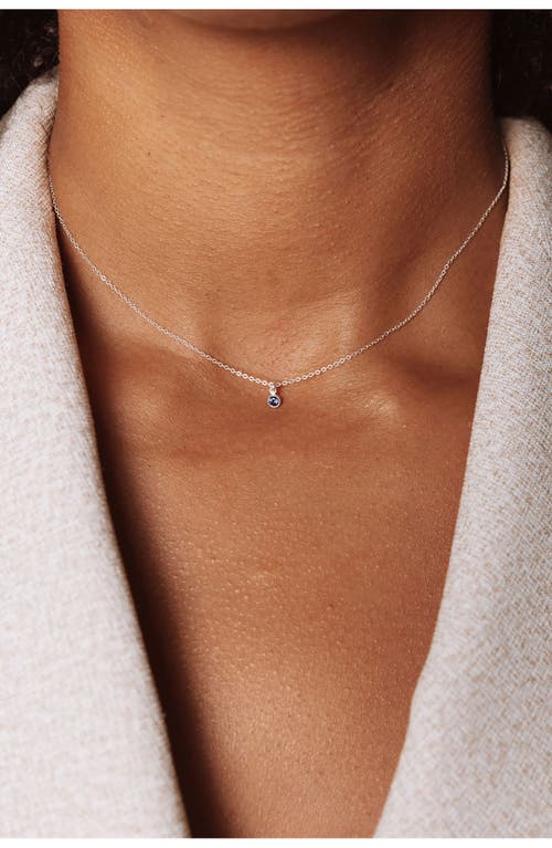 Set & Stones Birthstone Charm Pendant Necklace In Silver