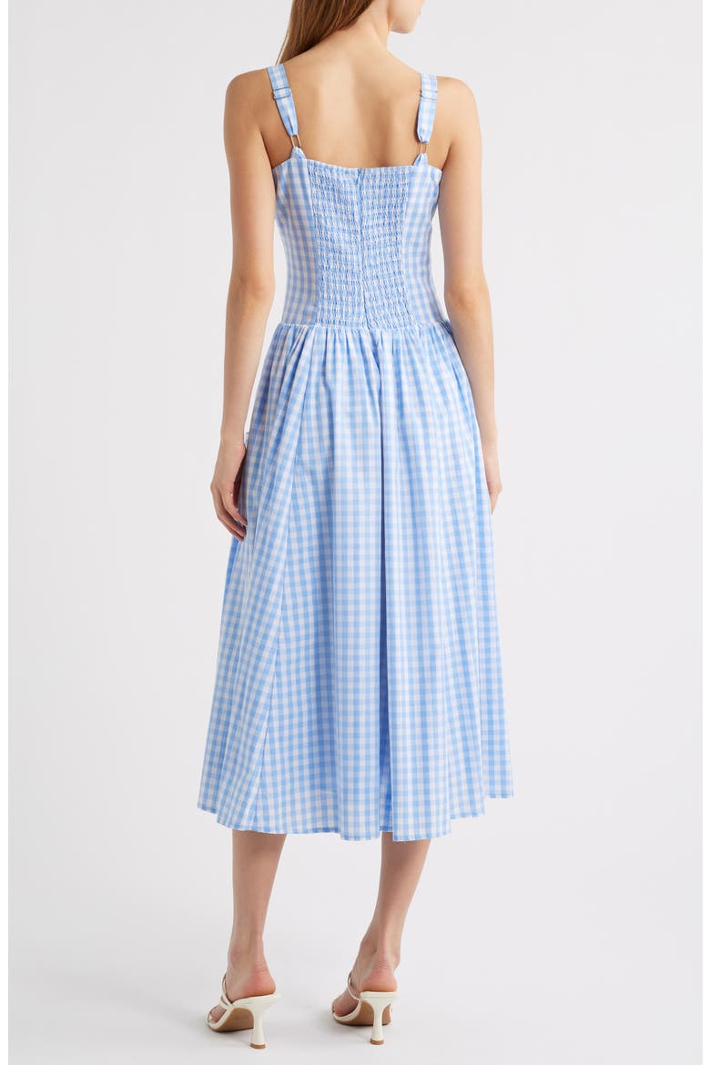 Cotton Gingham Dress, Alternate, color, LIGHT BLUE