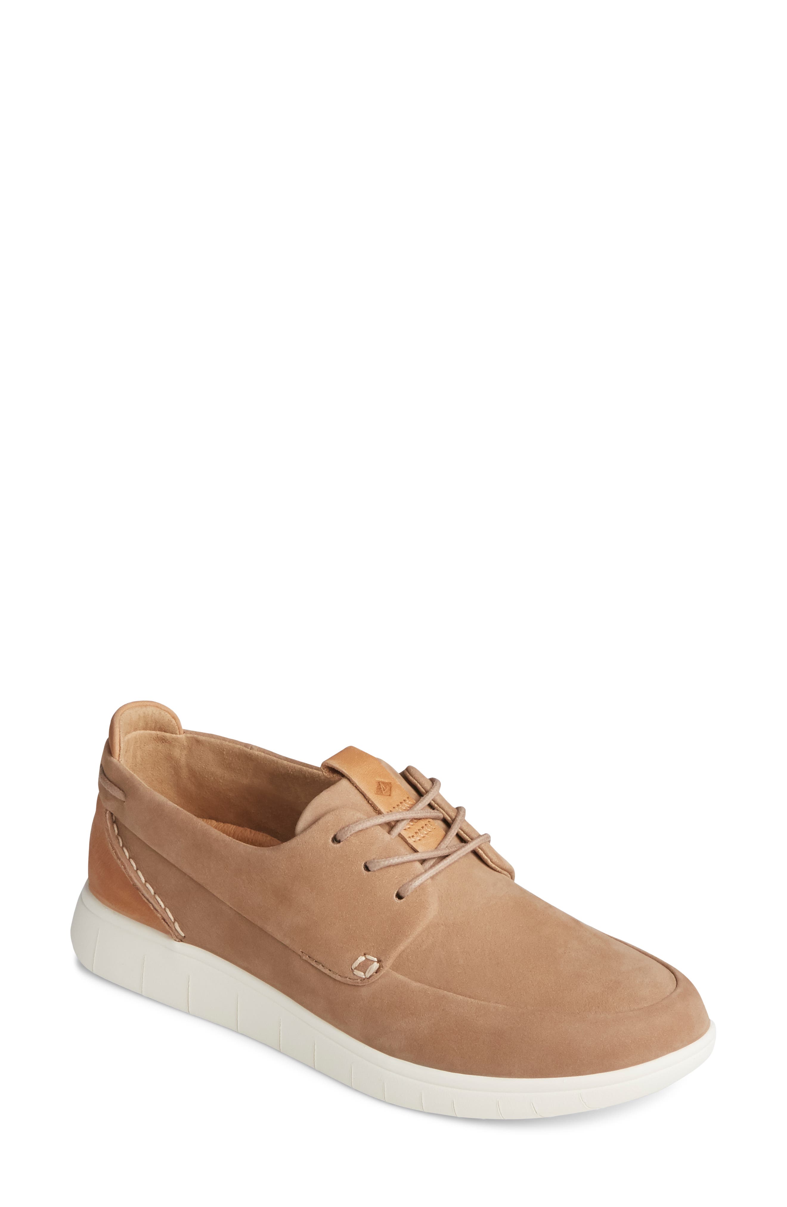 Coastal Boat Shoe, Main, color, OATMEAL PLUSH LEATHER