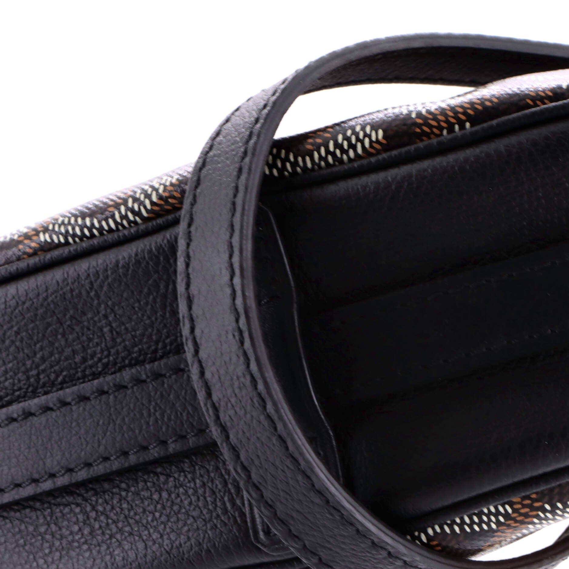 Pre-Owned Goyard Hirondelle Shoulder Bag Coated Canvas and Leather, Alternate, color, Black