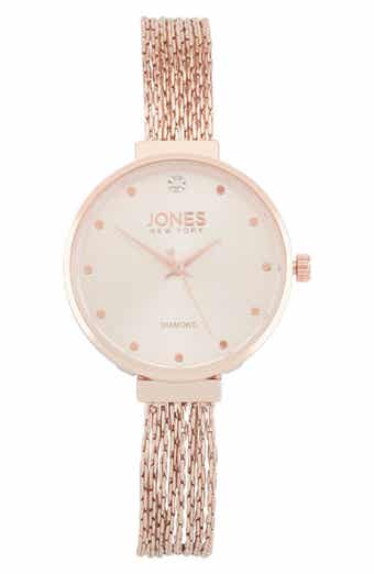 Jones New York Diamond Quartz Mesh Bracelet Watch, 36mm