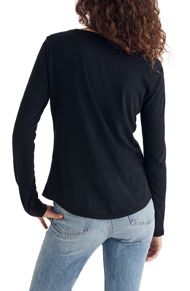 Madewell Whisper Cotton Rib Crewneck Long Sleeve T-Shirt, Alternate, color,