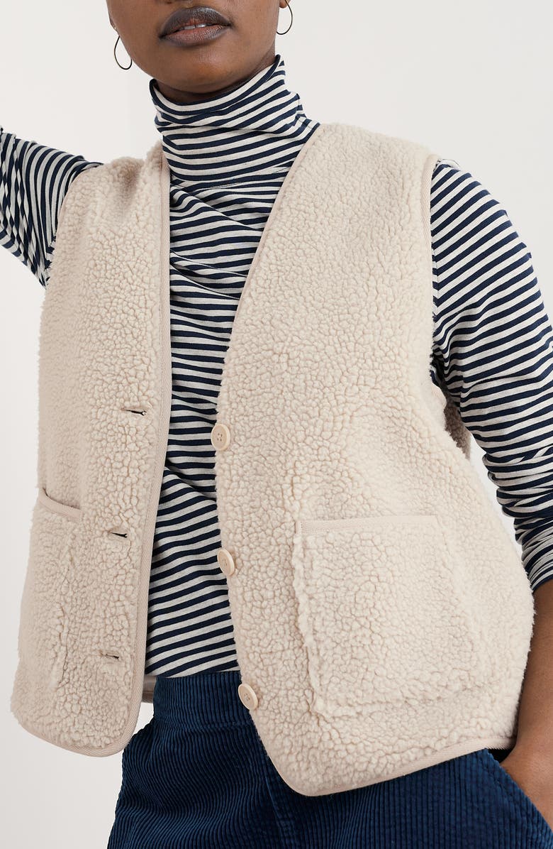 Seasalt Cornwall Well Wisher Fleece Vest, Main, color, Aran