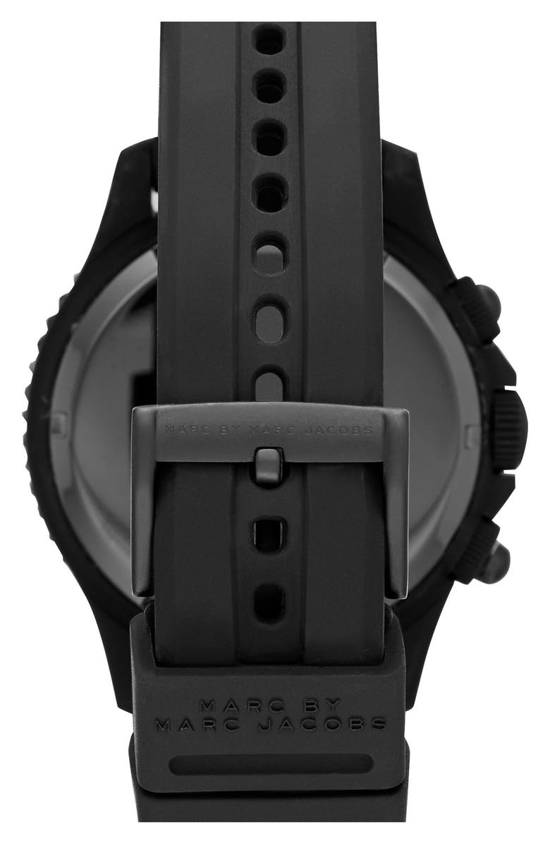 MARC BY MARC JACOBS 'Rock' Chronograph Silicone Strap Watch, 46mm, Alternate, color, 
