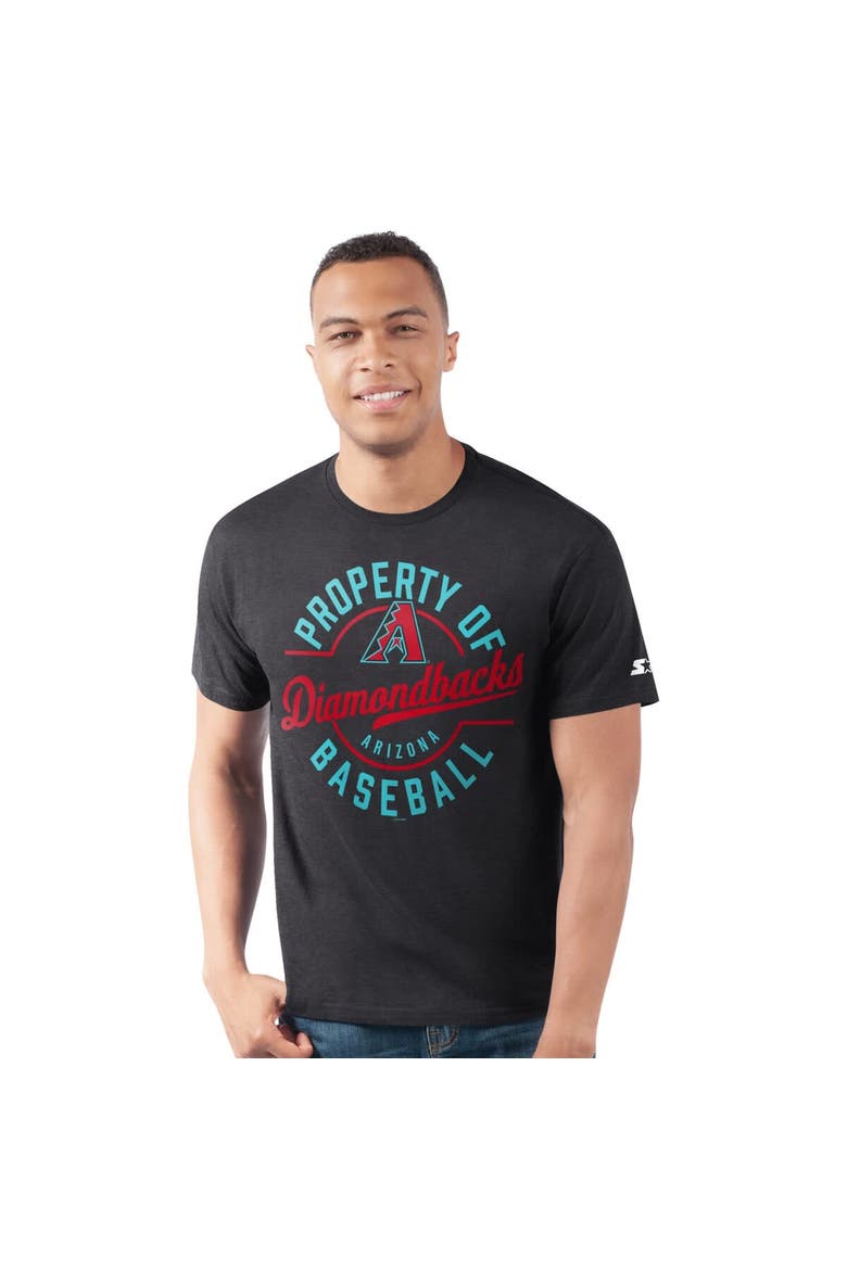 Men's Starter  Black Arizona Diamondbacks Prime Time Property Of T-Shirt, Main, color, Black