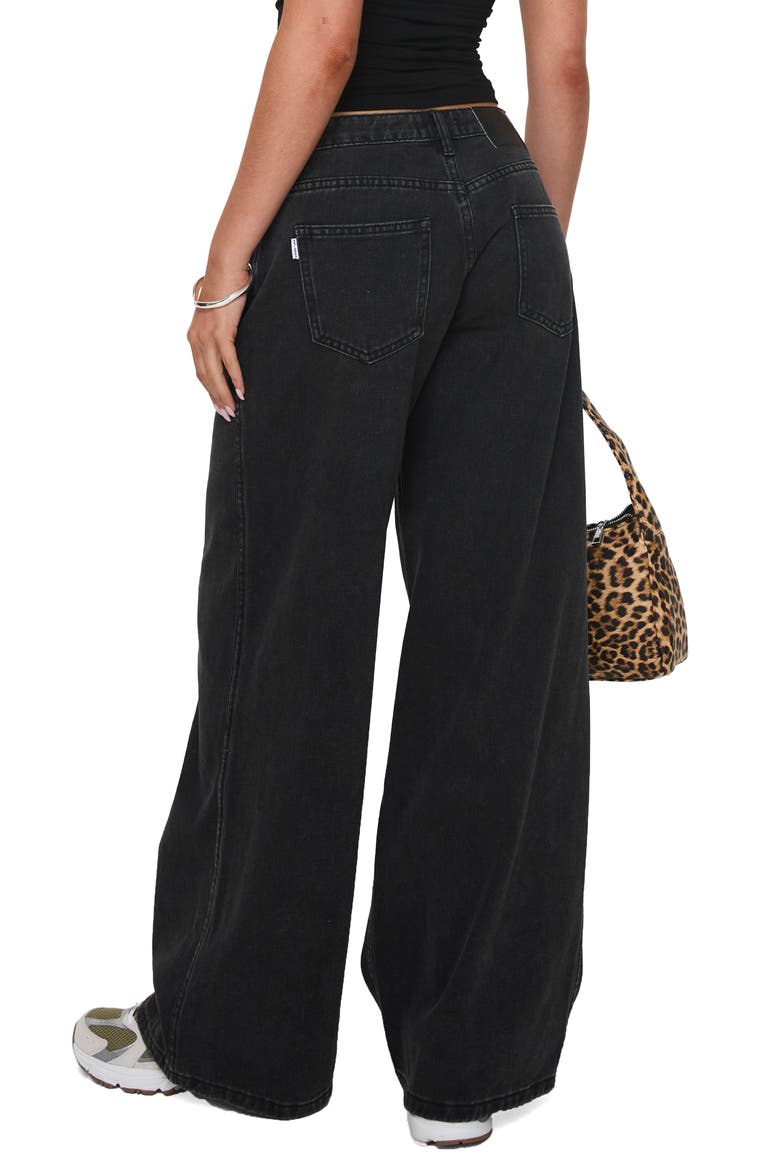 Ramos Low Rise Wide Leg Jeans, Alternate, color, BLACK