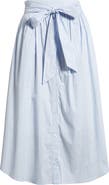 DELUC Chania Cotton Blend Midi Skirt
