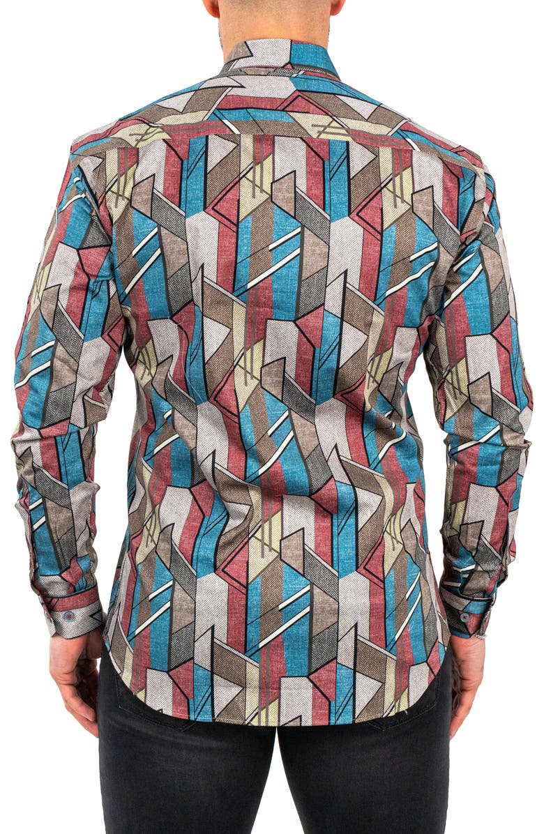 Maceoo Fibonacci Picasso Contemporary Fit Button-Up Shirt, Alternate, color,