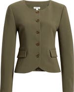 Nordstrom Curved Hem Collarless Jacket