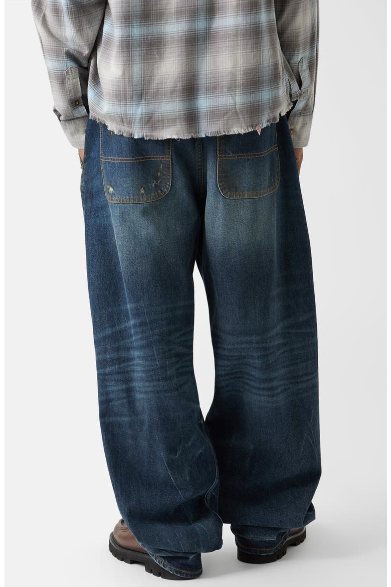 Super Baggy Distressed Wide Leg Jeans, Alternate, color, LIGHT