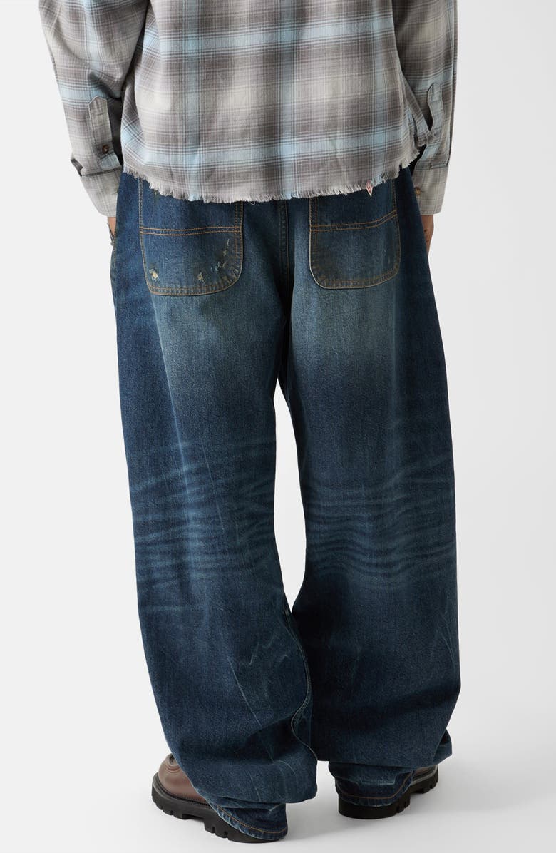 GUESS ORIGINALS Super Baggy Distressed Wide Leg Jeans, Alternate, color, Light