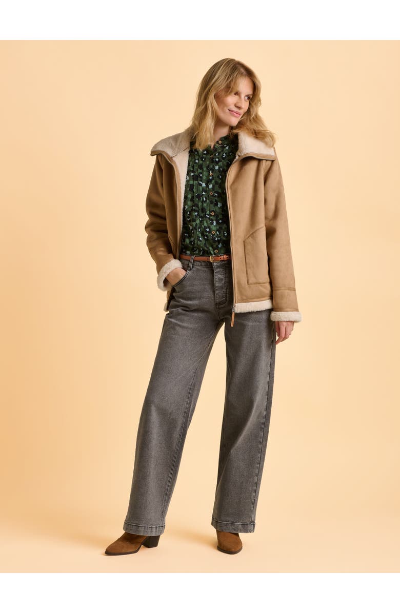 Brakeburn Mylla Long Sleeve Leopard Print Shirt, Alternate, color, Green