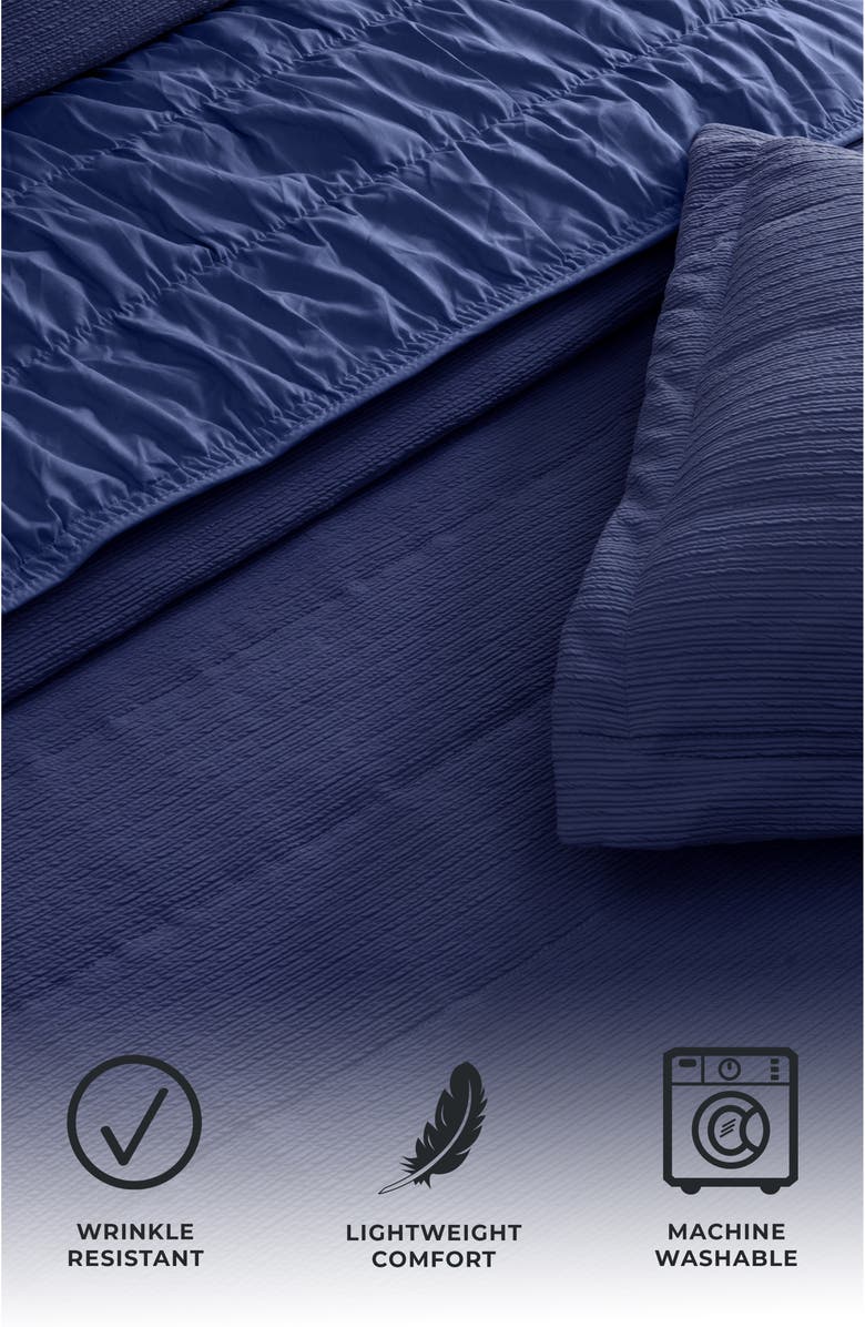 Woven & Weft Textured Quilt, Alternate, color, Navy