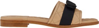 Vara Bow Quilted Slide Sandal