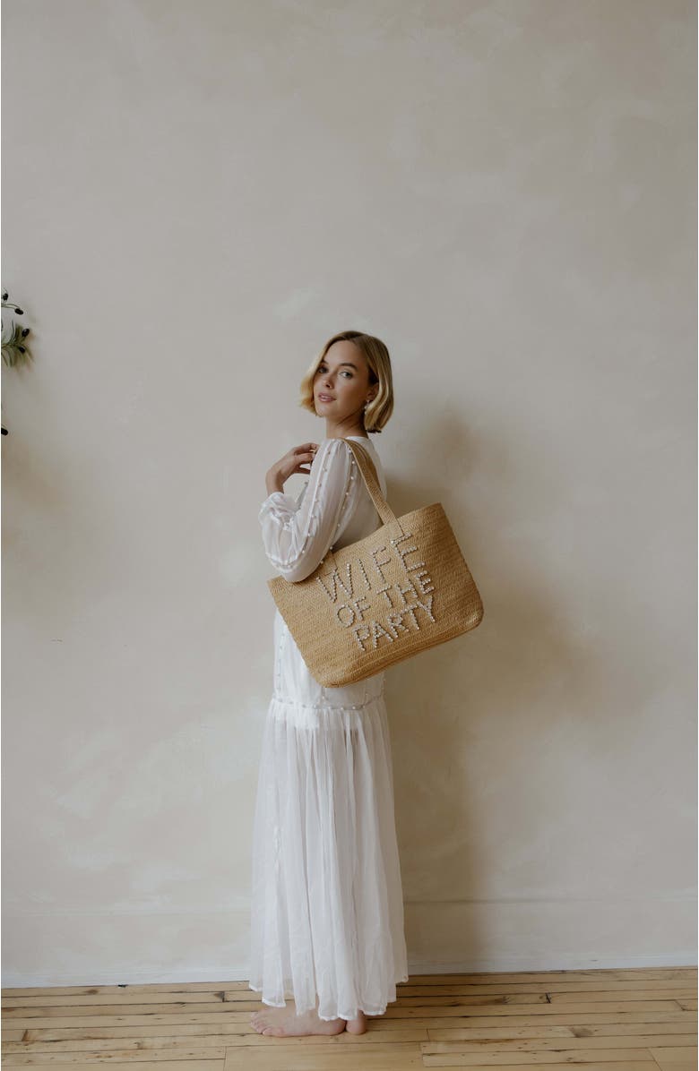 Untamed Petals Heiress Bridal Tote, Alternate, color, Brown