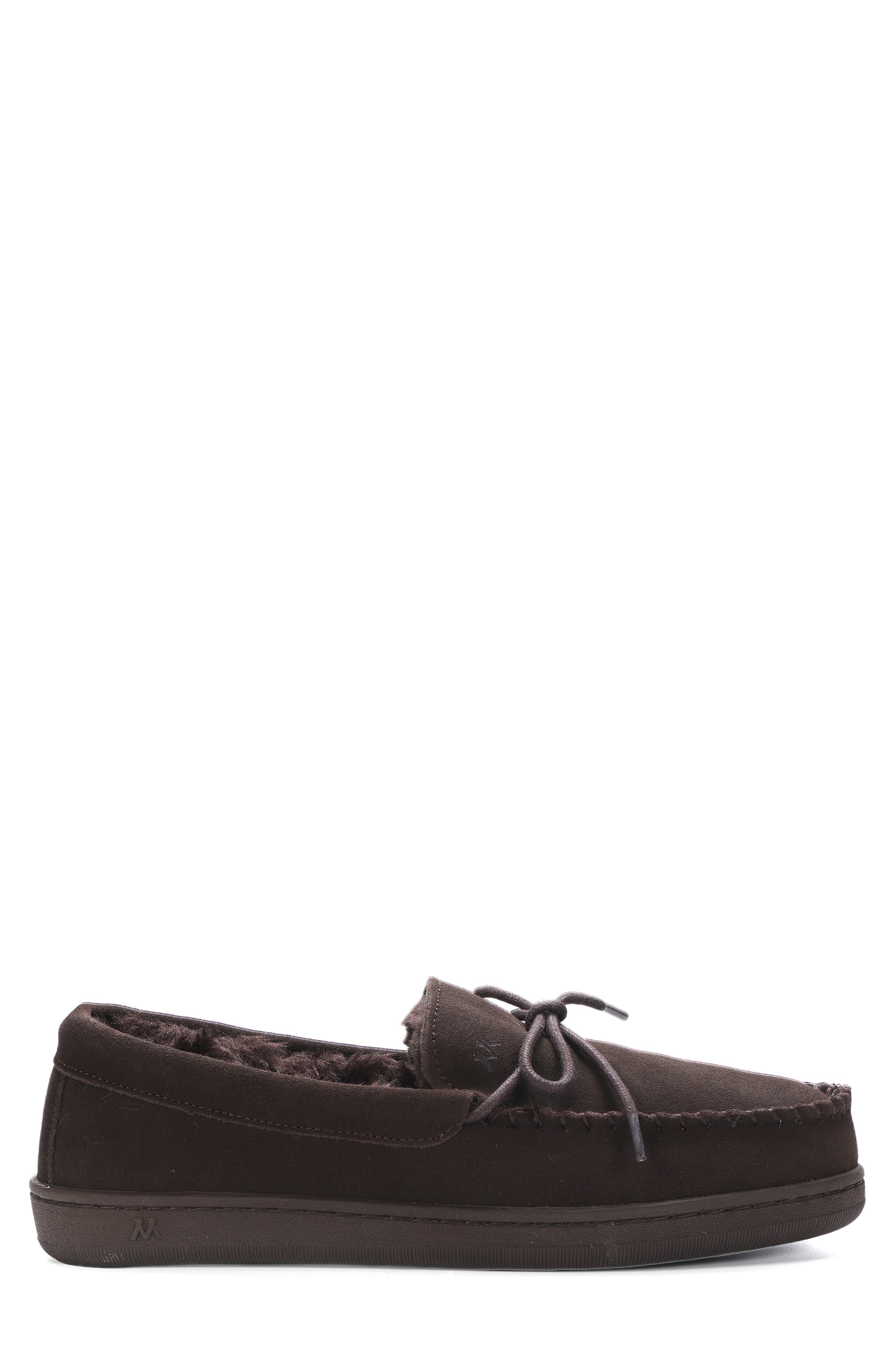 Mykos Theo Faux Shearling Slipper, Alternate, color, Chocolate
