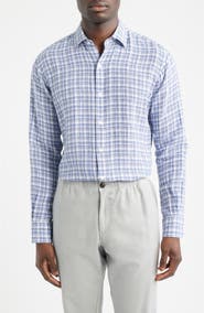 Peter Millar Sandbar Plaid Button-Up Shirt