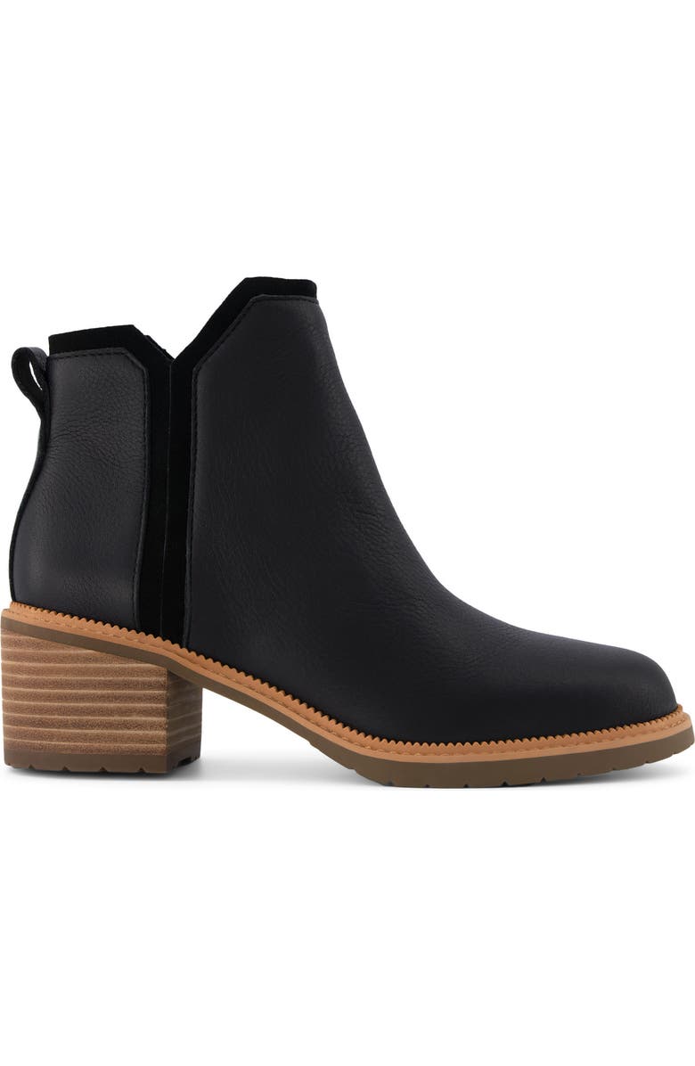 TOMS Hailey Water Resistant Leather Bootie, Alternate, color,