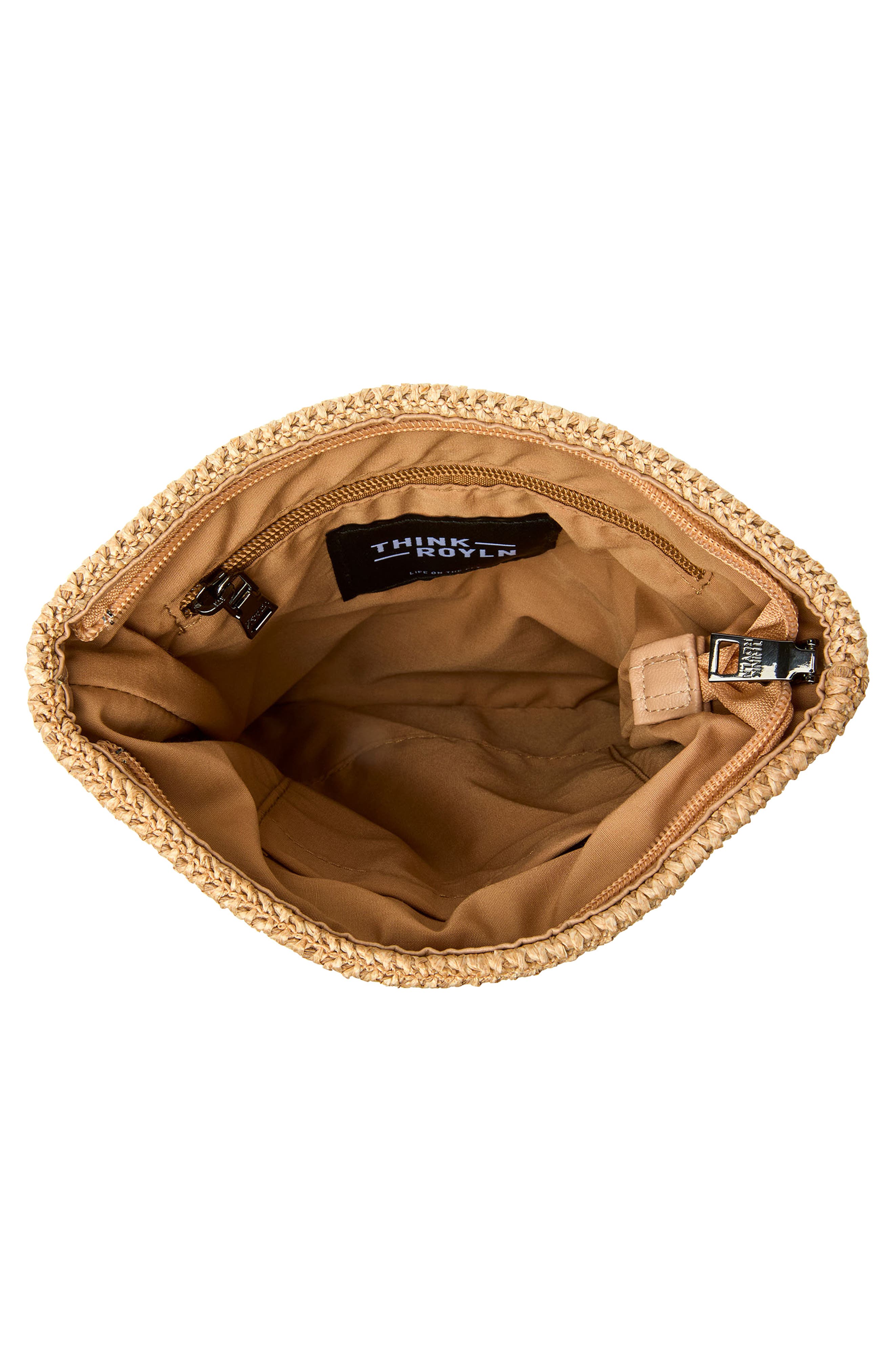 THINK ROYLN Outlaw Crossbody Bag, Alternate, color, Chai Open-Weave Colorblock