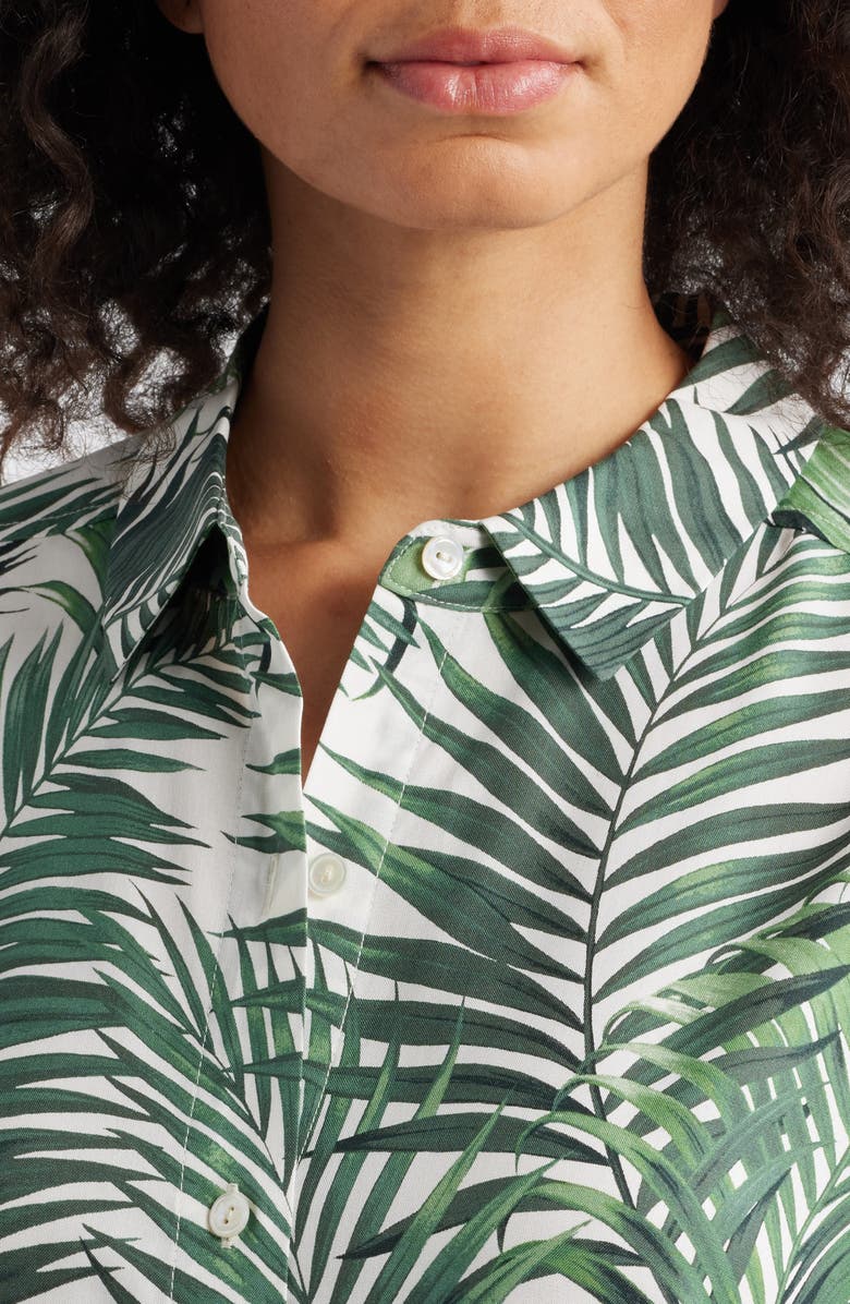 Tommy Bahama Leaf of Luxury Short Sleeve Silk Button-Up Shirt, Alternate, color,