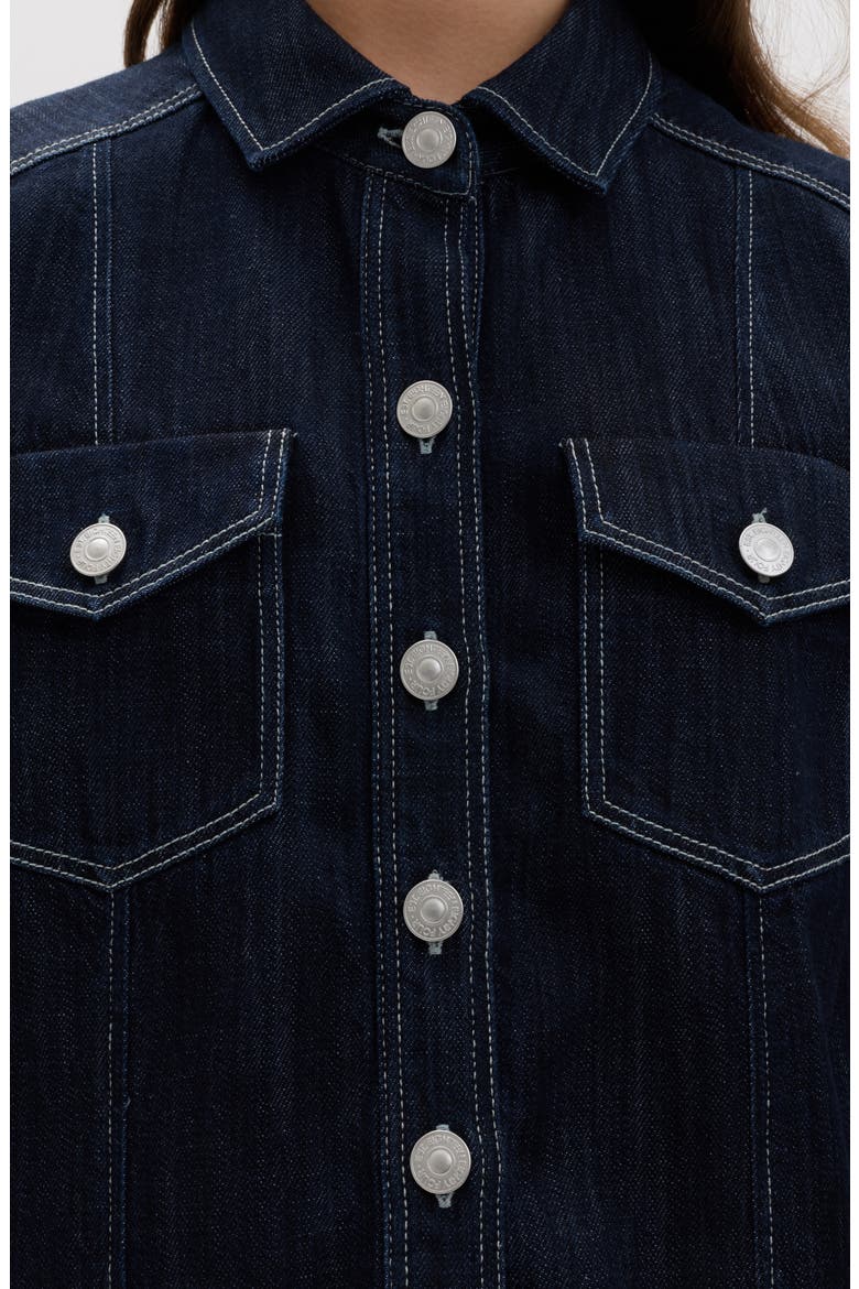 Denim Short Sleeve Shirt, Alternate, color, DENIM BLUE
